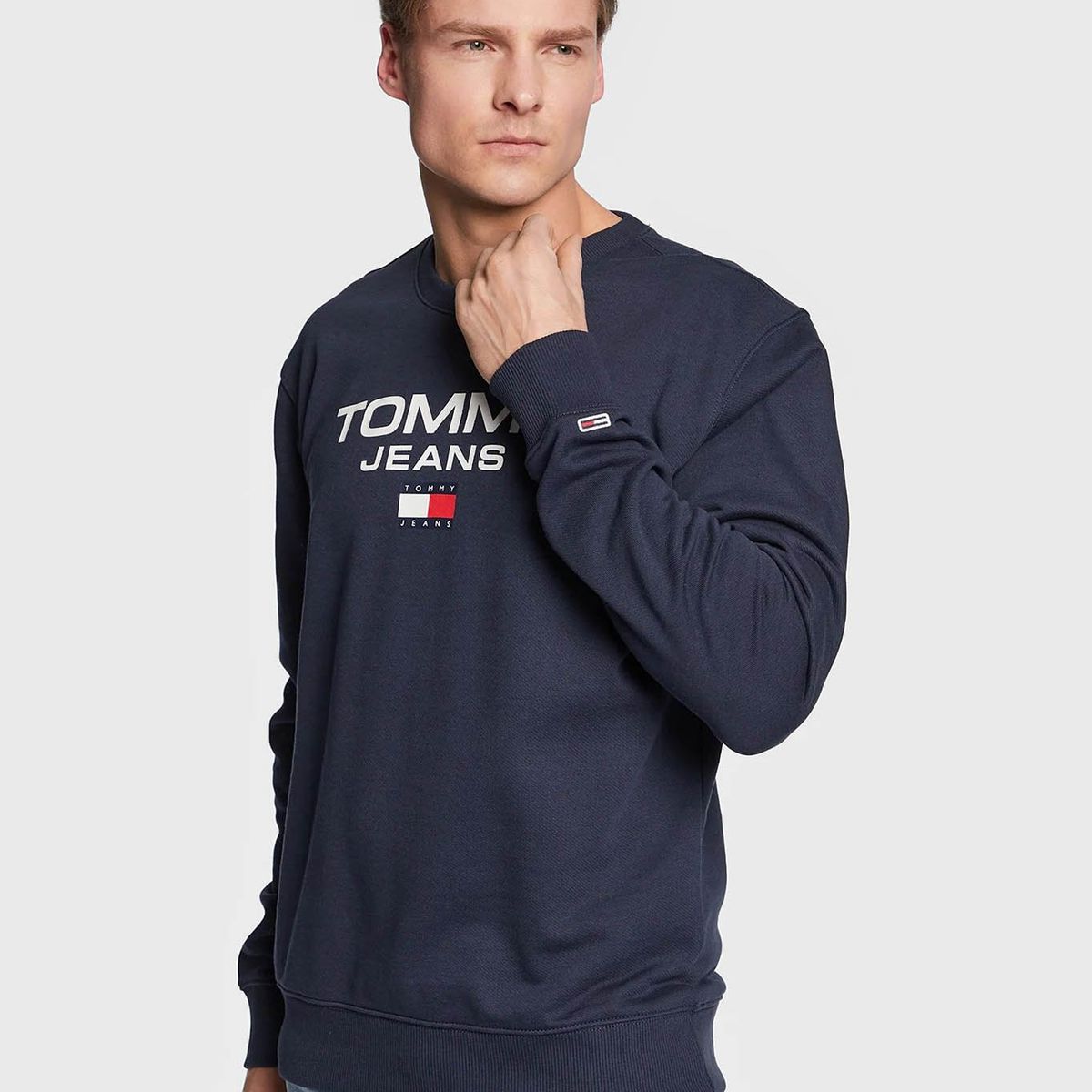 TOMMY HILFIGER - Polerón Entry Con Logo Azul Tommy Jeans