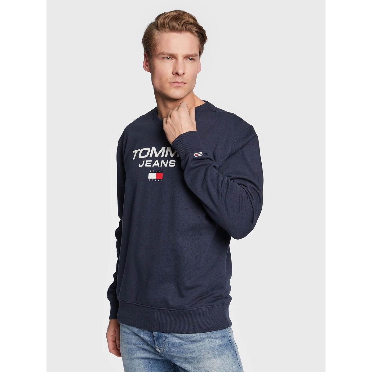 TOMMY HILFIGER - Polerón Entry Con Logo Azul Tommy Jeans