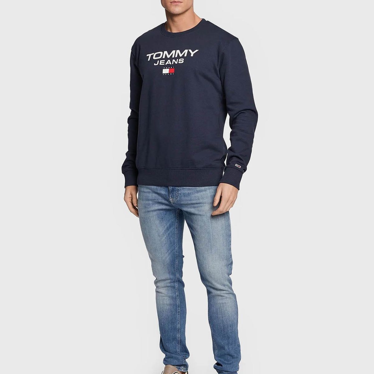 TOMMY HILFIGER - Polerón Entry Con Logo Azul Tommy Jeans