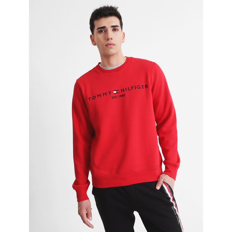 TOMMY HILFIGER - Polerón Established 1985 Rojo Tommy Hilfiger