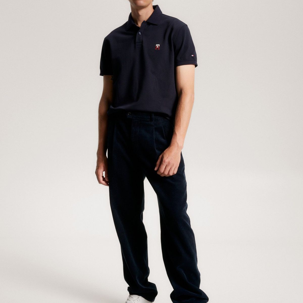 TOMMY HILFIGER - Polo Monogram Regular Fit Azul Tommy Hilfiger