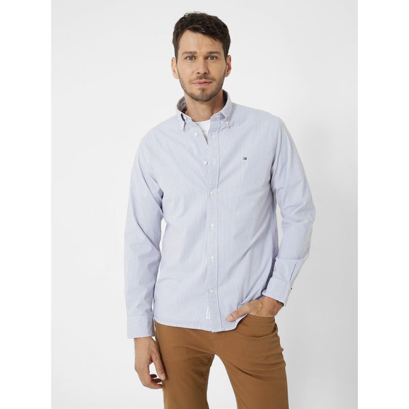 TOMMY HILFIGER - Camisa 1985 Collection Con Logo Azul Tommy Hilfiger