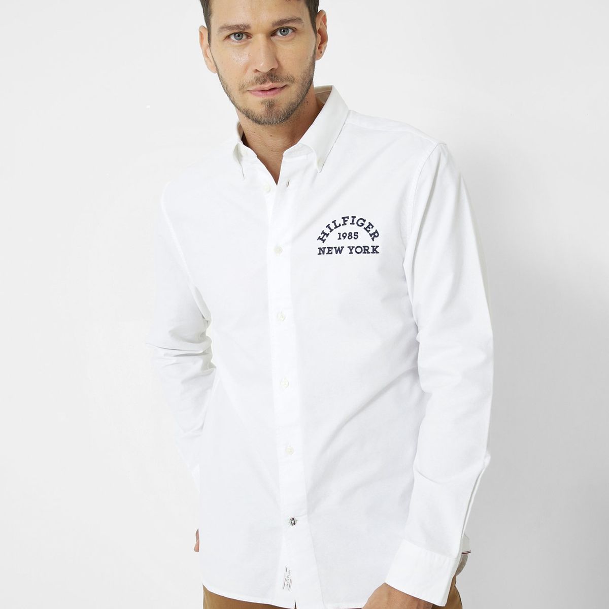 TOMMY HILFIGER - Camisa Small Graphic Con Logo Blanco Tommy Hilfiger