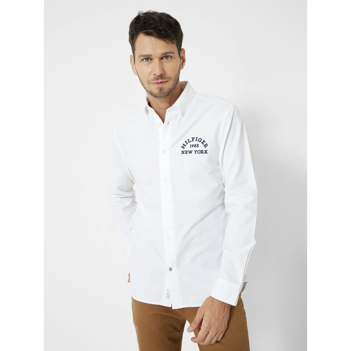 TOMMY HILFIGER - Camisa Small Graphic Con Logo Blanco Tommy Hilfiger