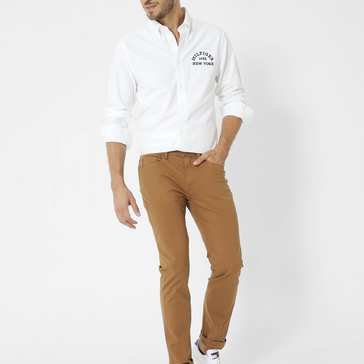 TOMMY HILFIGER - Camisa Small Graphic Con Logo Blanco Tommy Hilfiger