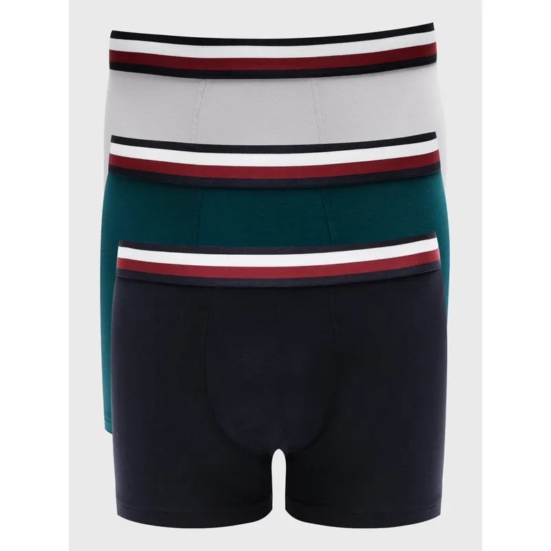 TOMMY HILFIGER - Pack De 3 Calzoncillos Trunk Global Stripe Multicolor Tommy Hilfiger
