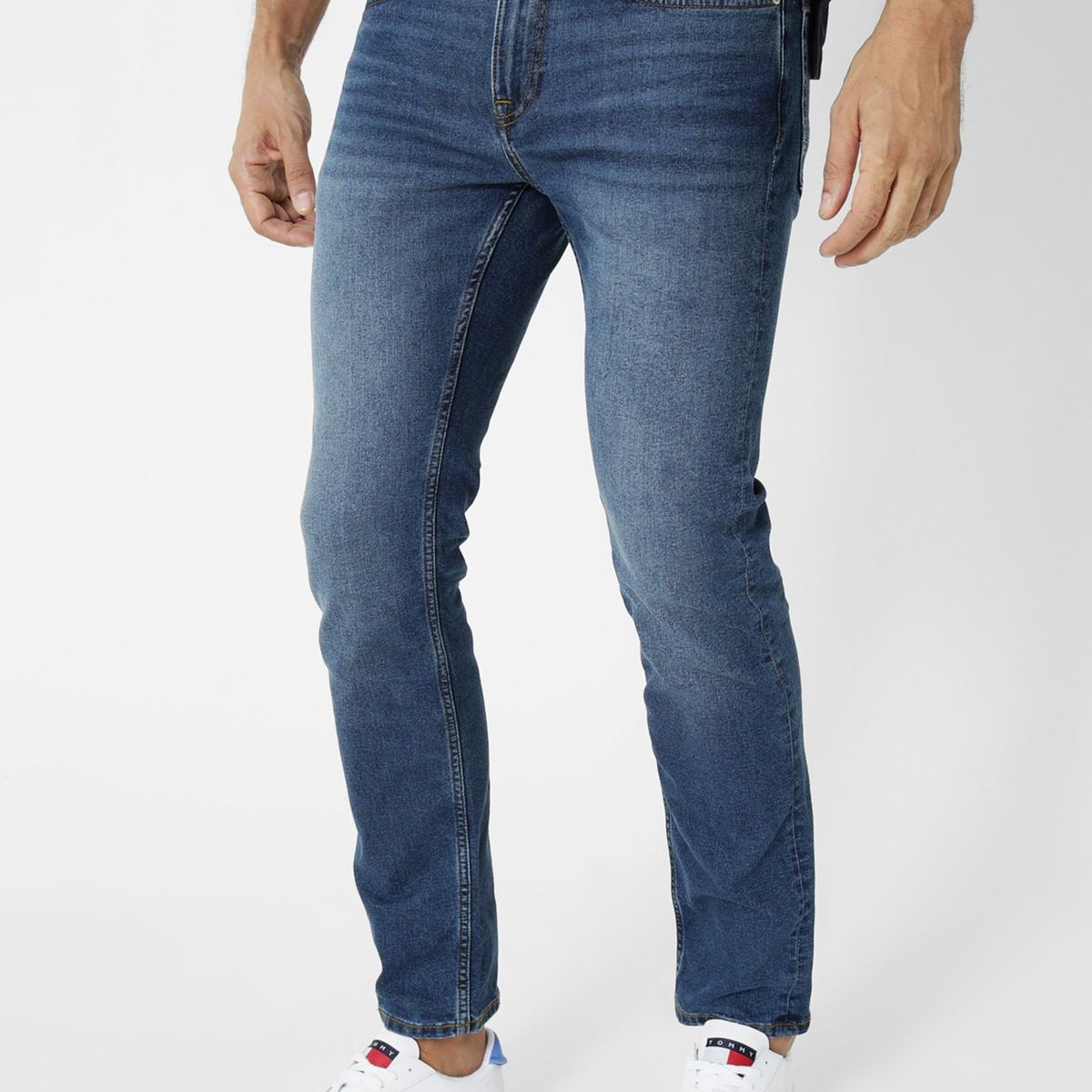 TOMMY HILFIGER - Jeans Denton Straight Con Logo Azul Tommy Hilfiger