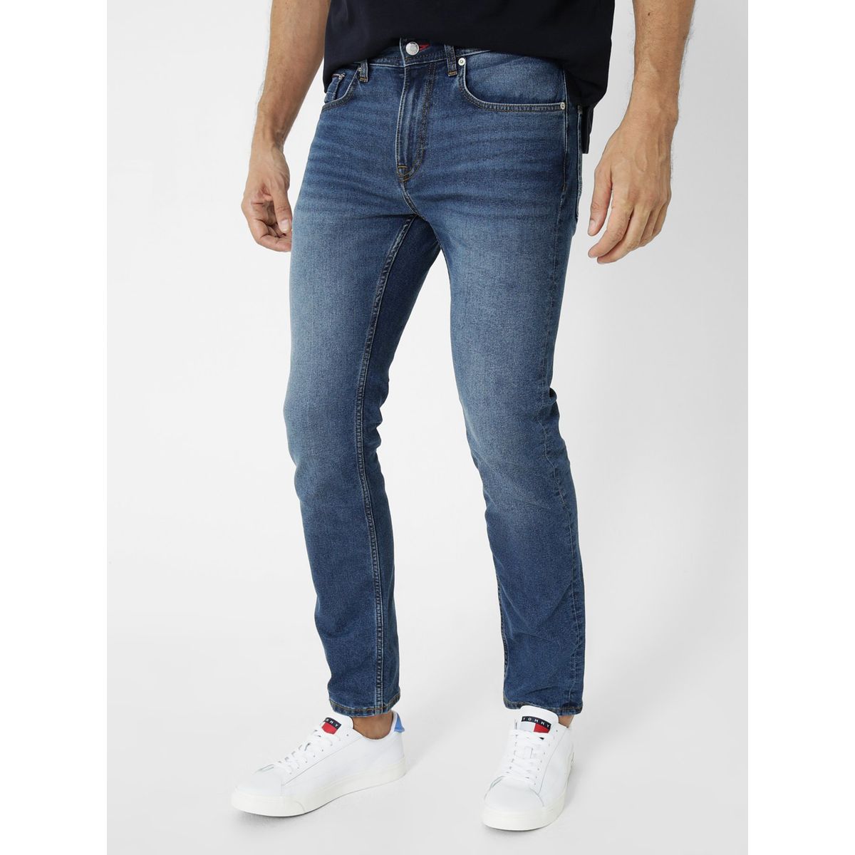 TOMMY HILFIGER - Jeans Denton Straight Con Logo Azul Tommy Hilfiger