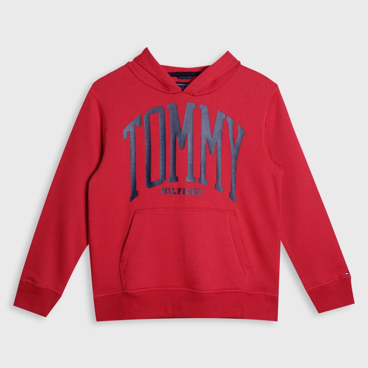 TOMMY HILFIGER - Polerón Hoodie Con Logo Niño Rojo Tommy Hilfiger