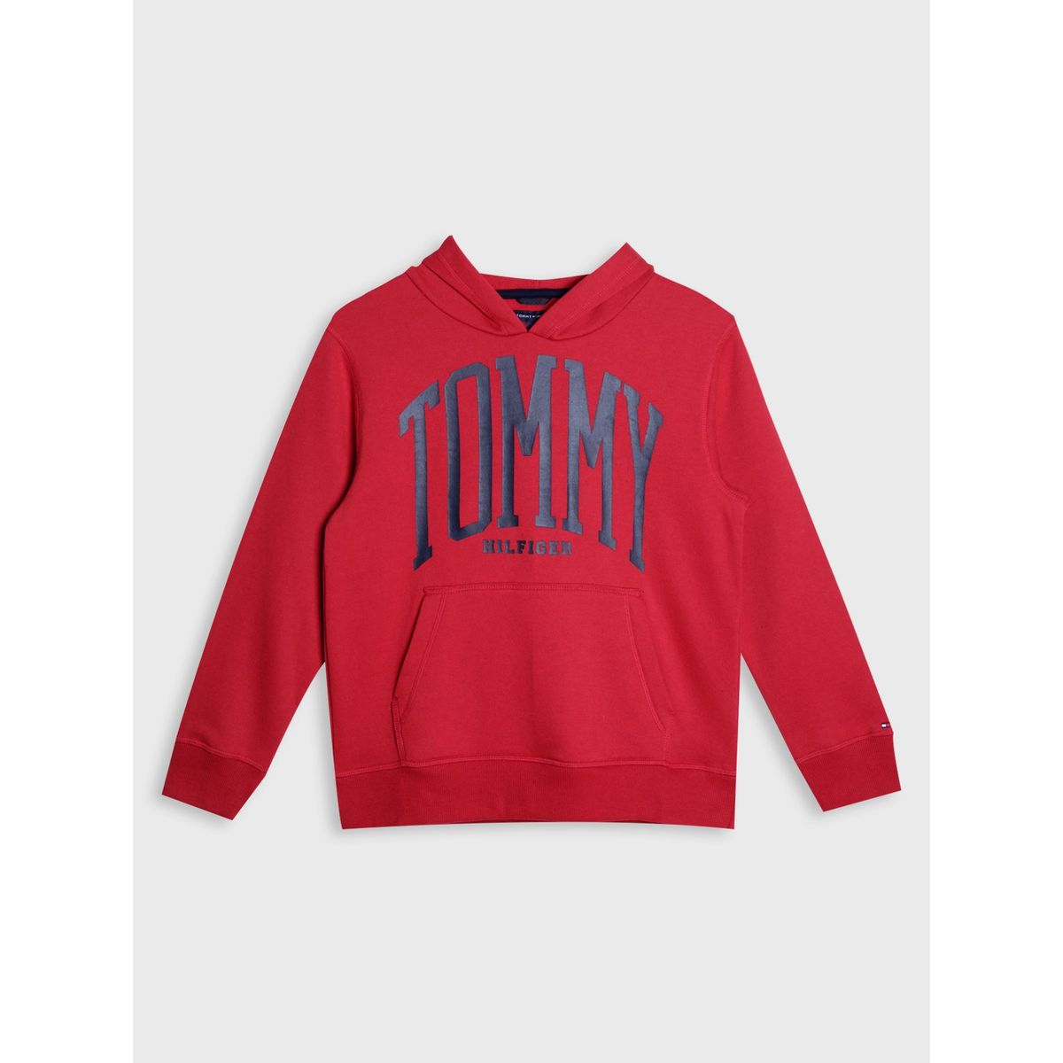 TOMMY HILFIGER - Polerón Hoodie Con Logo Niño Rojo Tommy Hilfiger