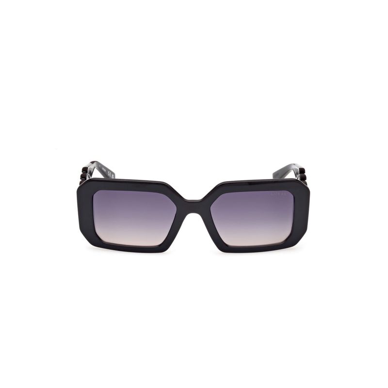 GUESS - Lentes de Sol Negro Brillante Degradé Guess