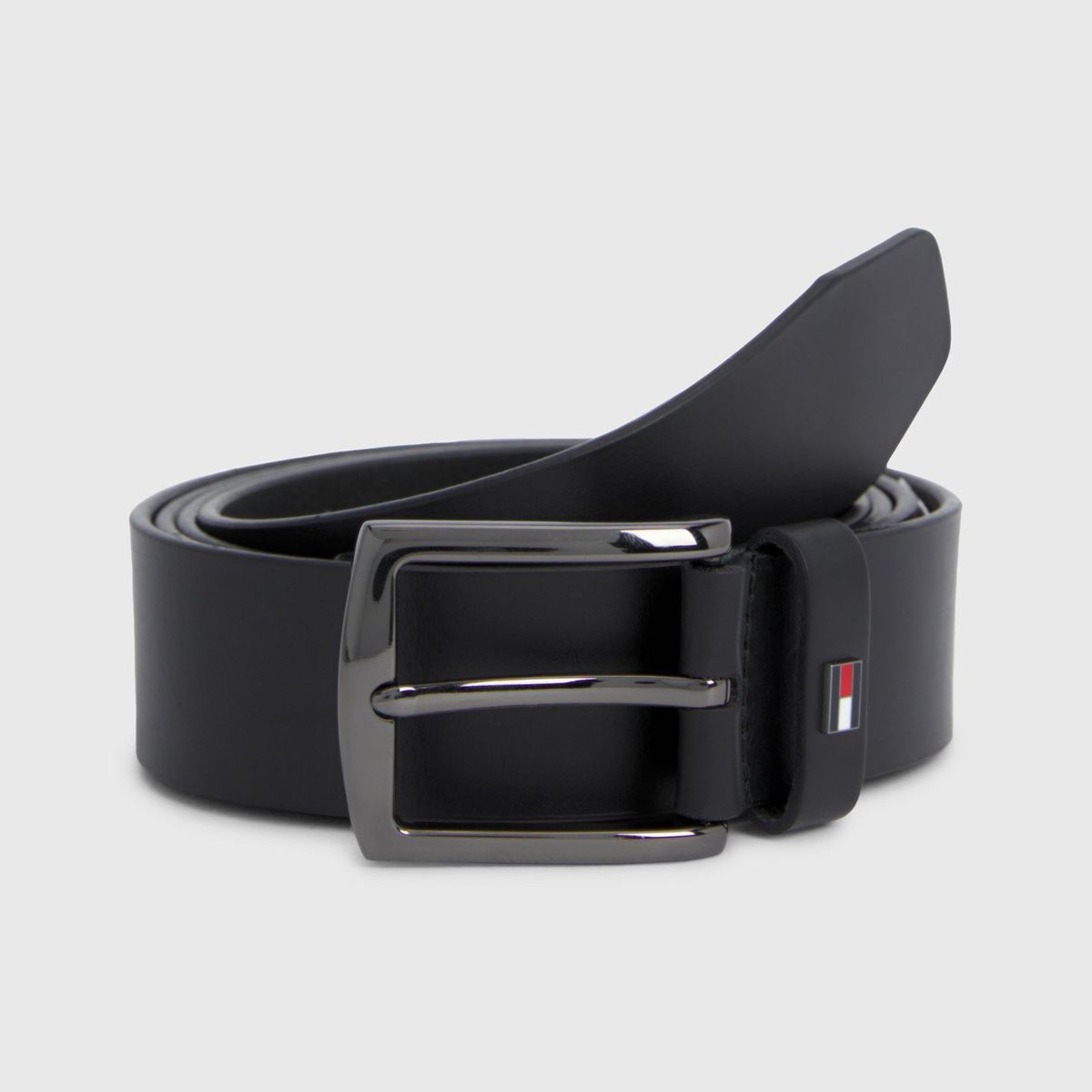 TOMMY HILFIGER - Cinturón Denton De Cuero Negro Tommy Hilfiger