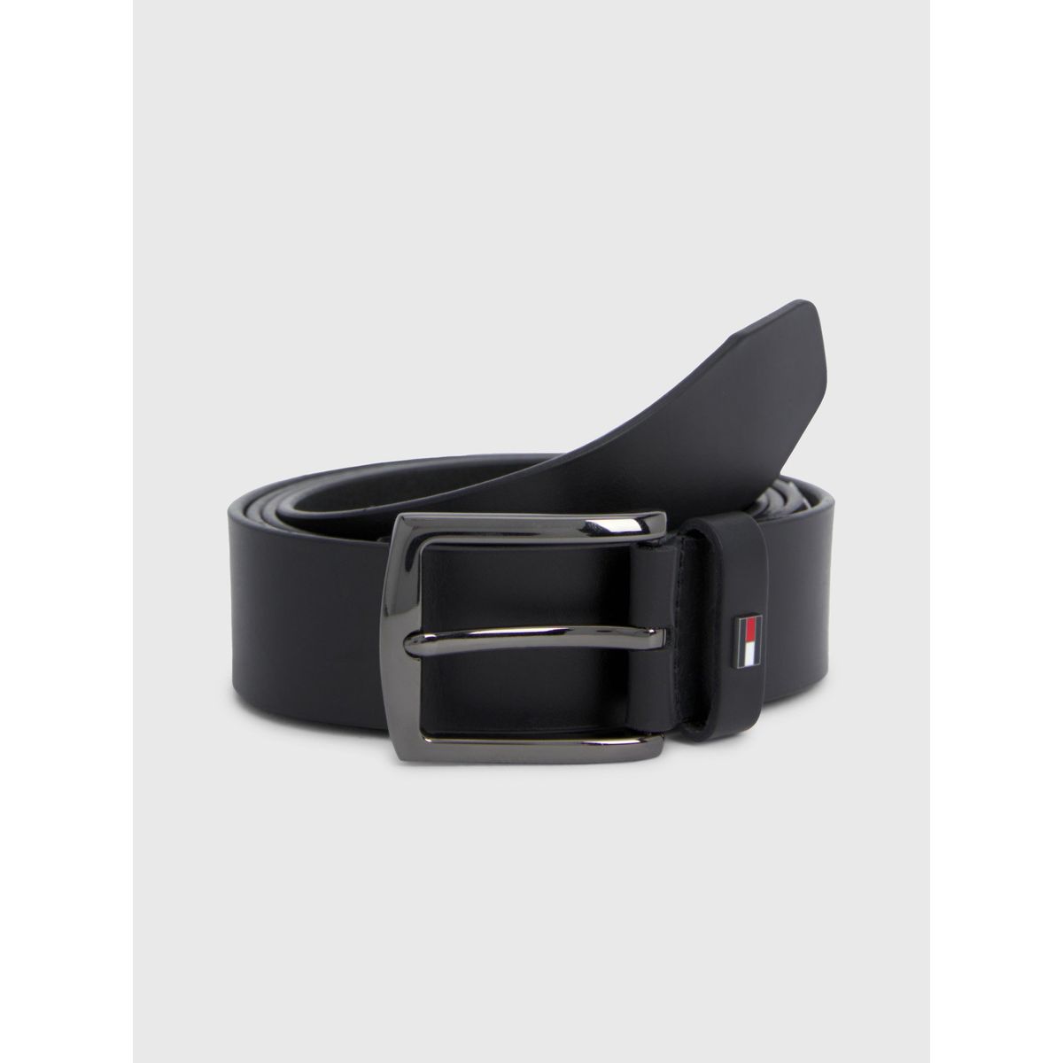 TOMMY HILFIGER - Cinturón Denton De Cuero Negro Tommy Hilfiger