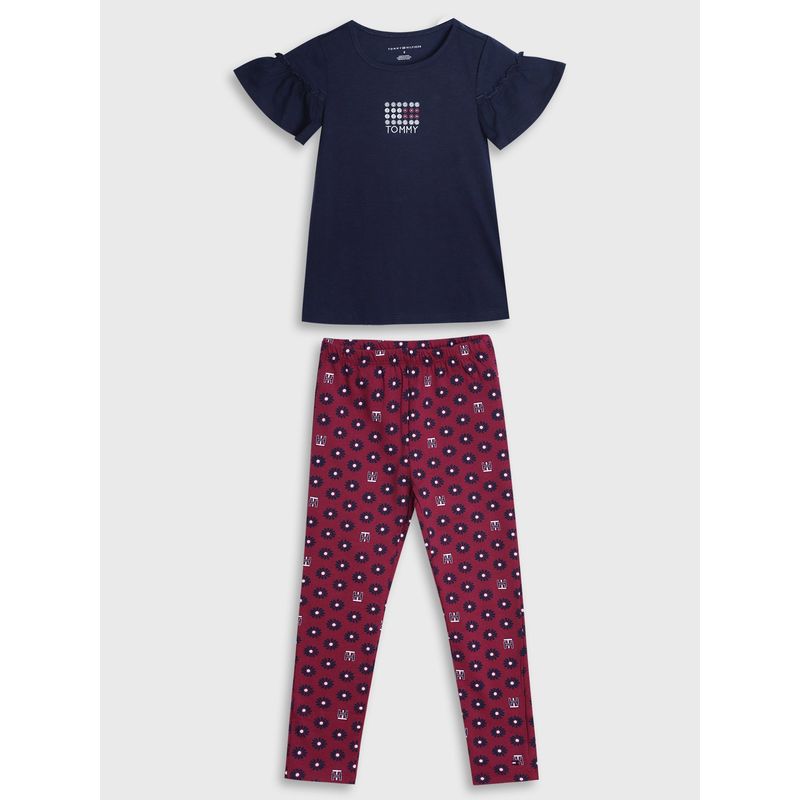 TOMMY HILFIGER - Set De Polera Y Legging Estampados Niña Multicolor Tommy Hilfiger