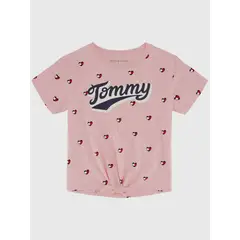 TOMMY HILFIGER - Polera Print De Corazones Niña Rosado