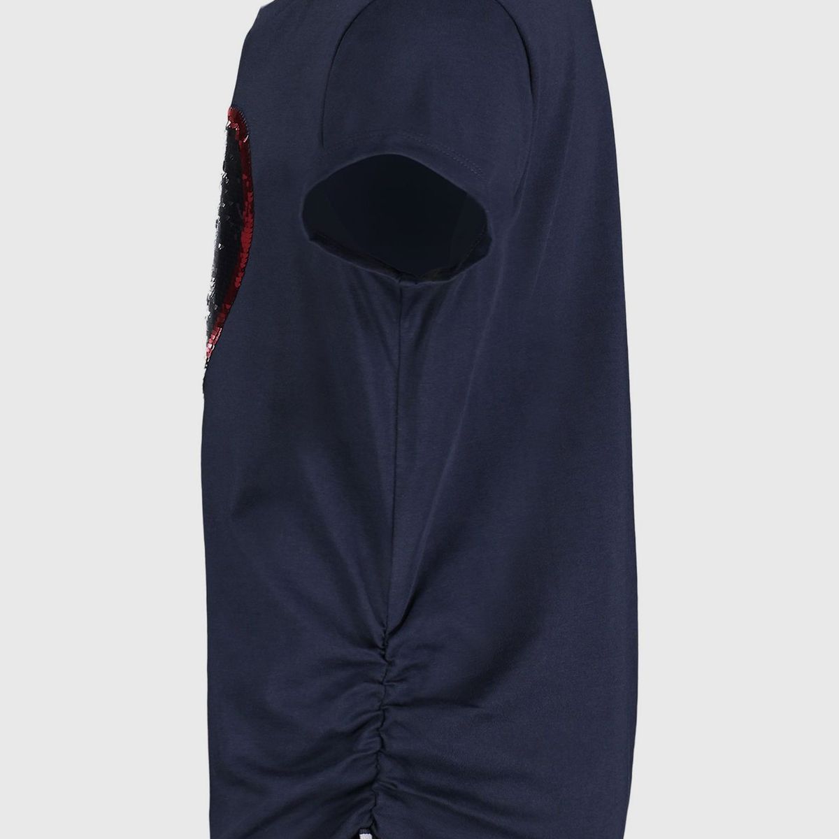 TOMMY HILFIGER - Polera Logo De Corazón Y Lentejuelas Niña Azul Tommy Hilfiger