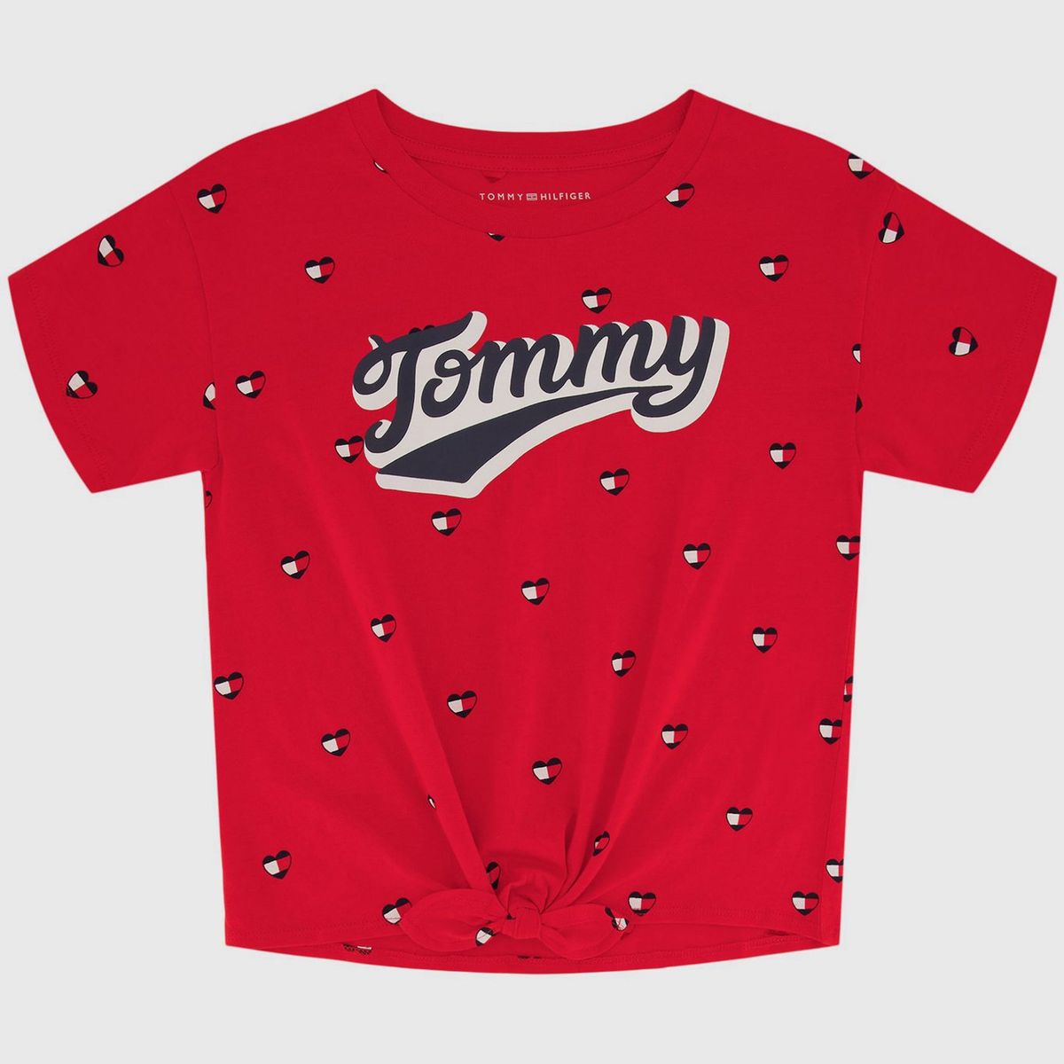 TOMMY HILFIGER - Polera Print De Corazones Niña Rojo Tommy Hilfiger