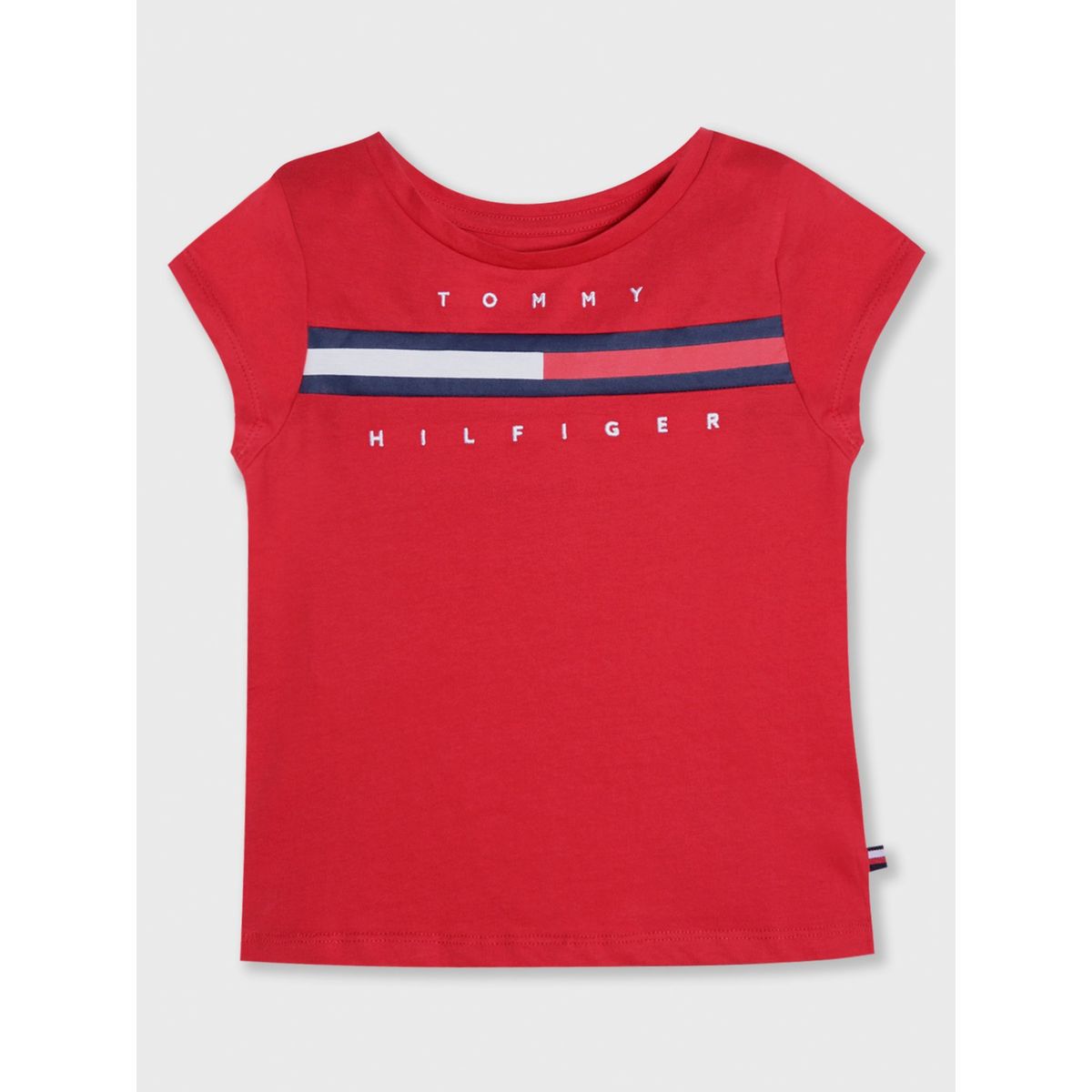 TOMMY HILFIGER - Polera Con Logo Central Niña Rojo Tommy Hilfiger