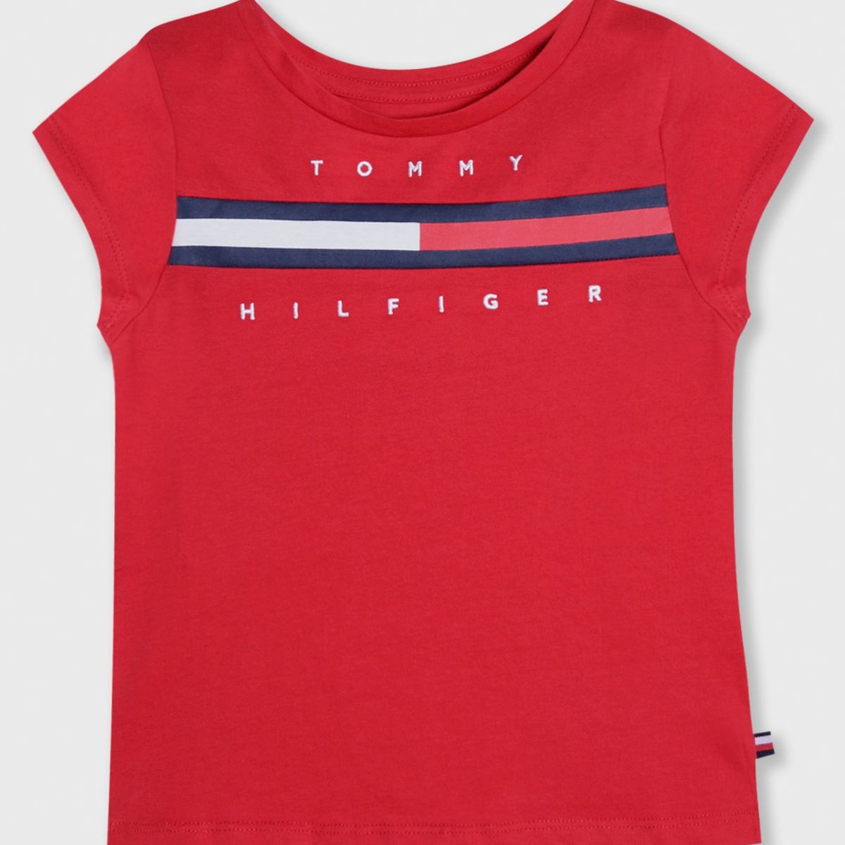 TOMMY HILFIGER - Polera Con Logo Central Niña Rojo Tommy Hilfiger