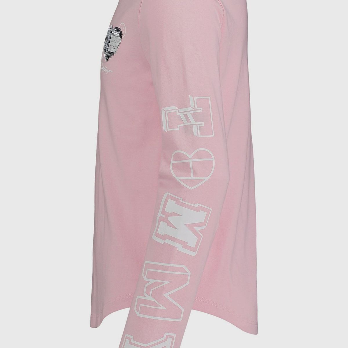 TOMMY HILFIGER - Polera Con Corazón De Lentejuelas Niña Rosado Tommy Hilfiger