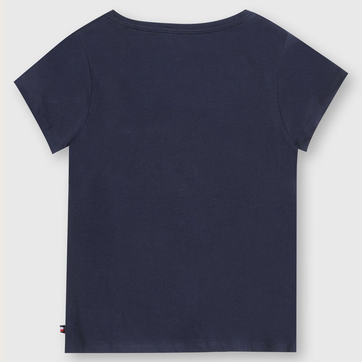 TOMMY HILFIGER - Polera Pieced Flag Logo Niña Azul Tommy Hilfiger