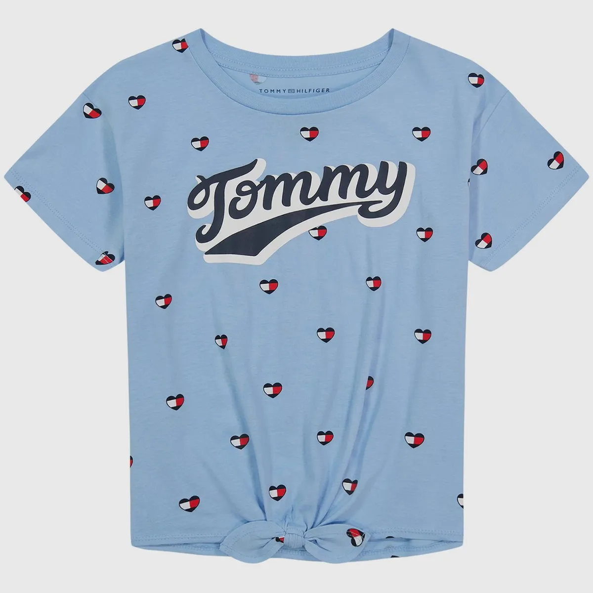 TOMMY HILFIGER - Polera Print De Corazones Niña Celeste Tommy Hilfiger