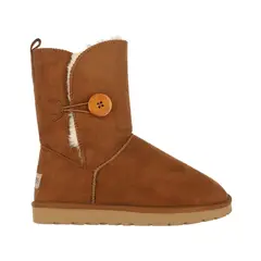 BAMERS - Bota Mujer Blast Button Fibra Café