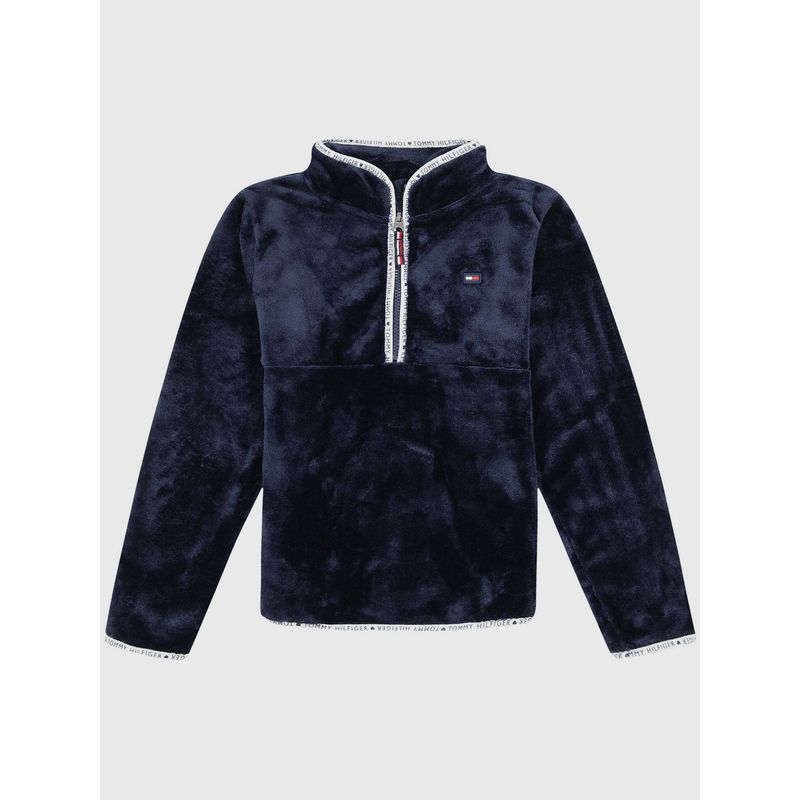 TOMMY HILFIGER - Polerón Ultra Soft Con Cierre Niña Azul Tommy Hilfiger