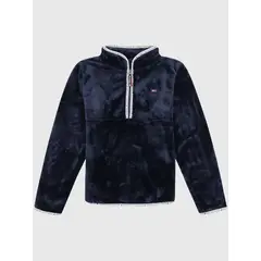 TOMMY HILFIGER - Polerón Ultra Soft Con Cierre Niña Azul