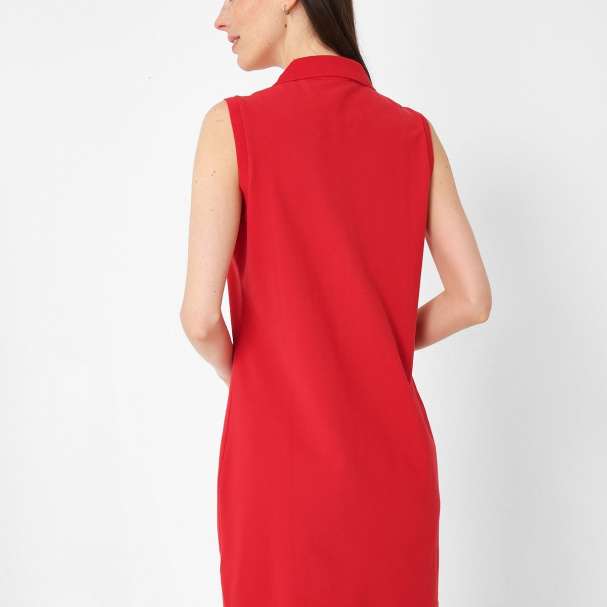 TOMMY HILFIGER - Vestido Polo Sin Mangas Rojo Tommy Hilfiger