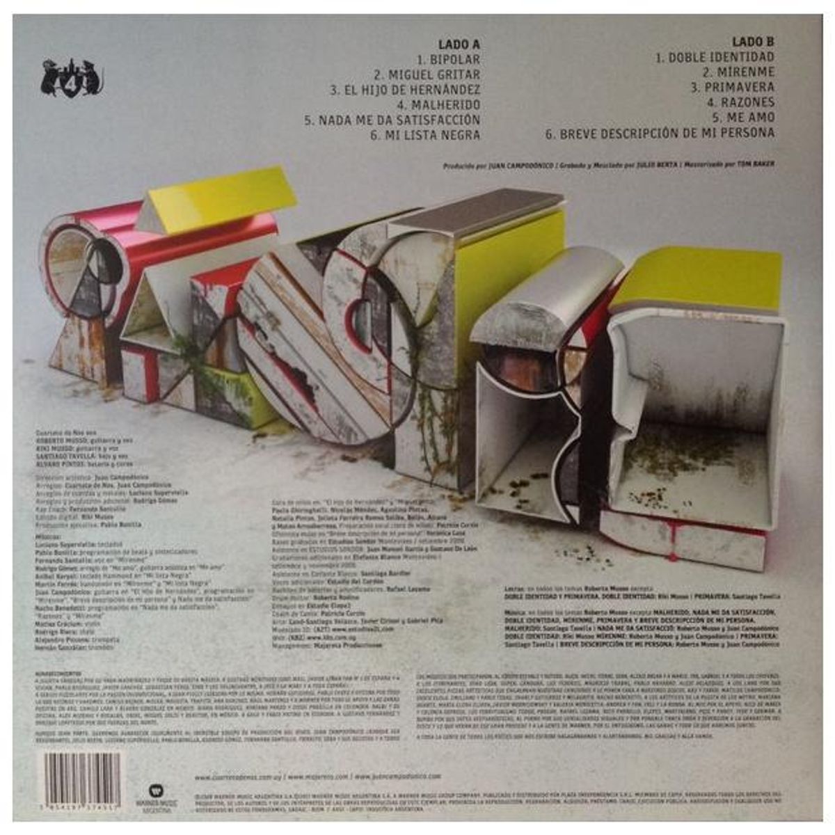 HITWAY MUSIC - CUARTETO DE NOS - BIPOLAR - VINILO HITWAY MUSIC