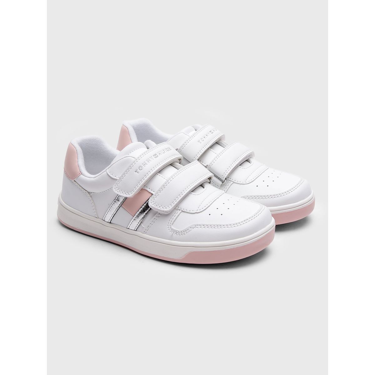 TOMMY HILFIGER - Zapatillas Con Velcro Y Logo Niña Blanco Tommy Hilfiger