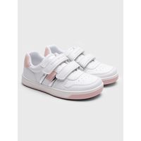 Zapatillas Con Velcro Y Logo Niña Blanco
