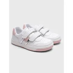 TOMMY HILFIGER - Zapatillas Con Velcro Y Logo Niña Blanco