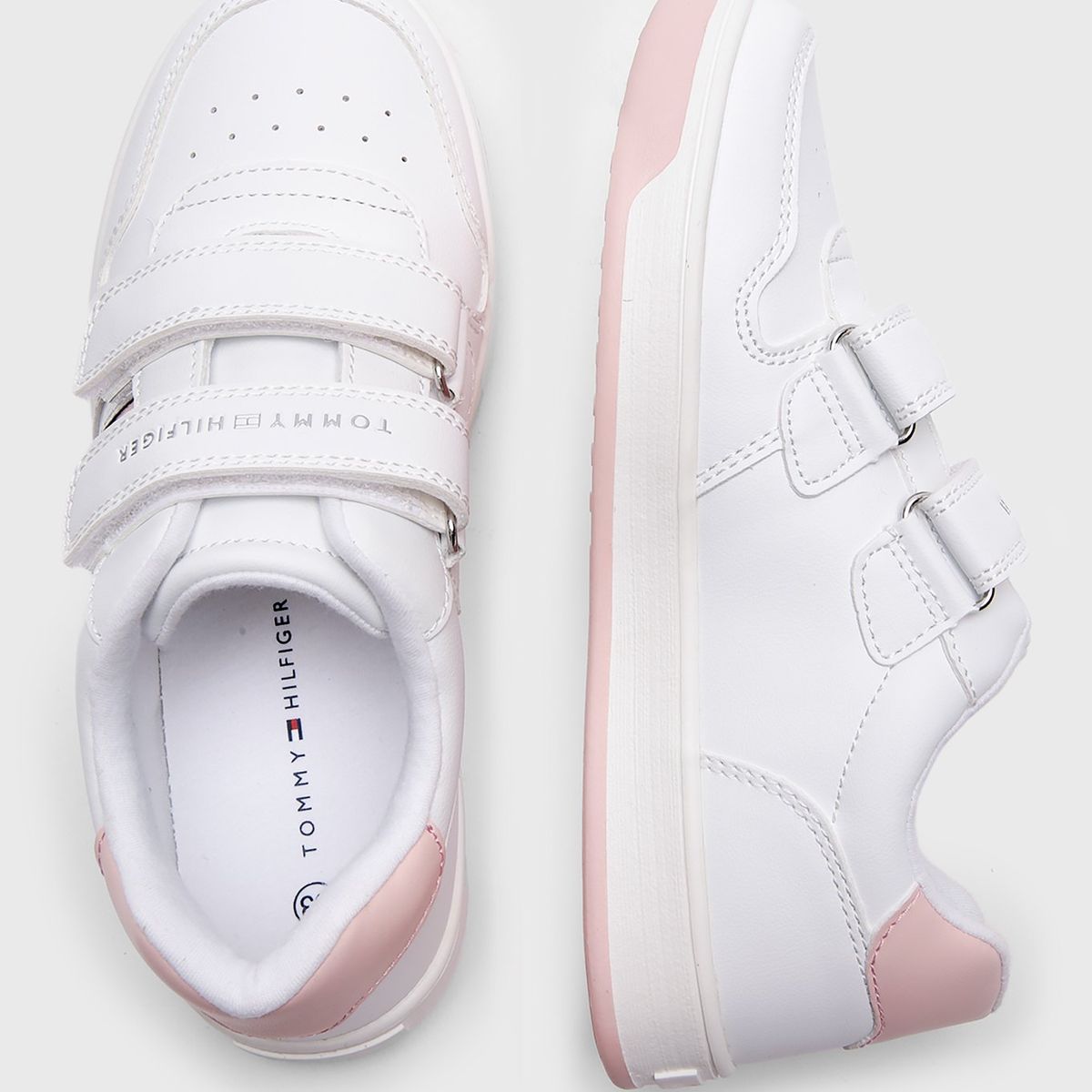 TOMMY HILFIGER - Zapatillas Con Velcro Y Logo Niña Blanco Tommy Hilfiger