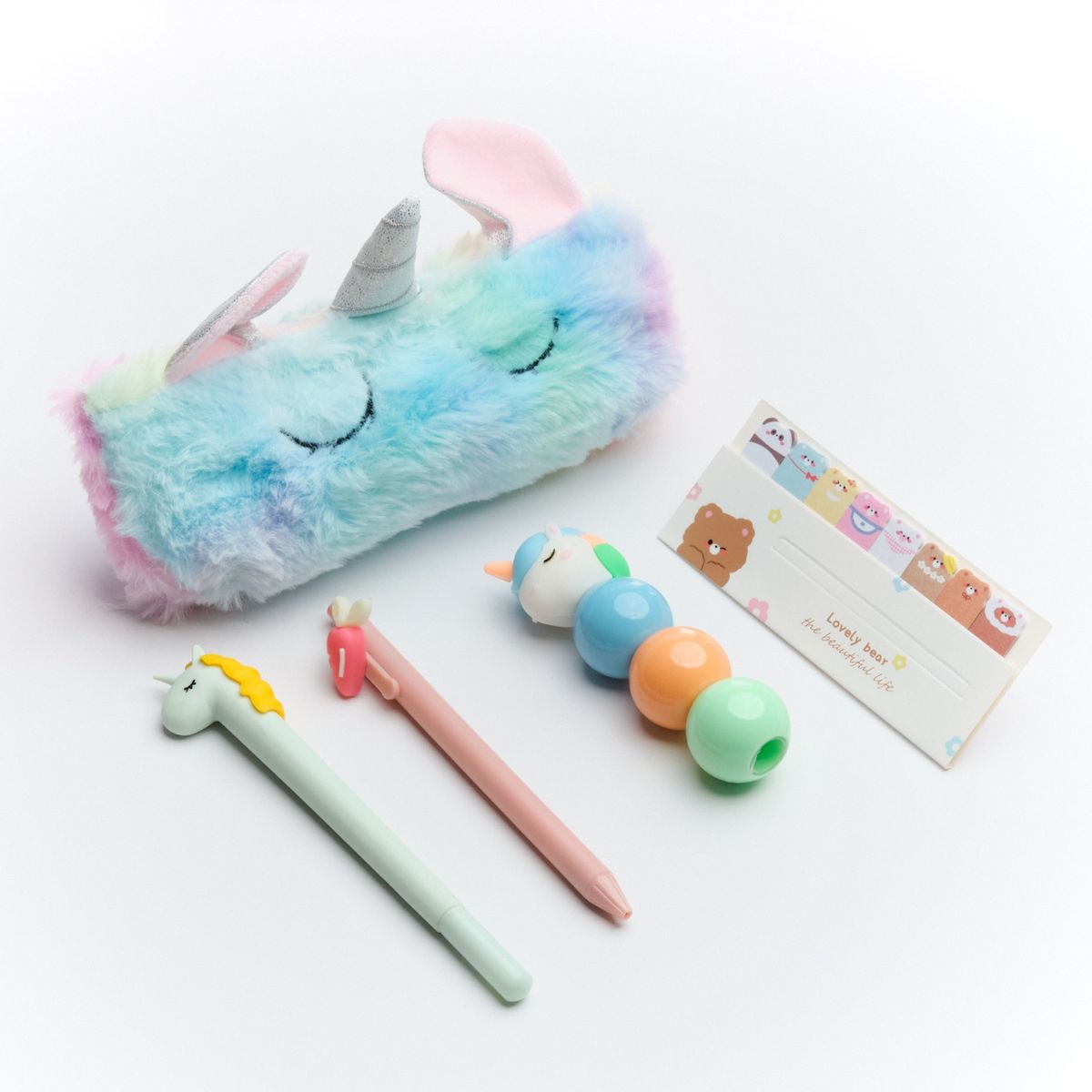 GENERICO - Estuche Kawaii Unicornio de felpa