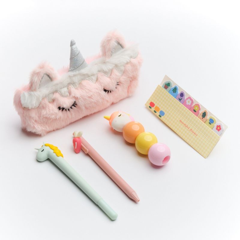 GENERICO - Estuche Kawaii Unicornio de felpa