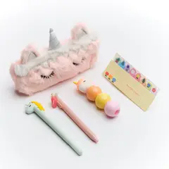 GENERICO - Estuche Kawaii Unicornio de felpa