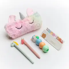 GENERICO - Estuche Kawaii Unicornio de felpa
