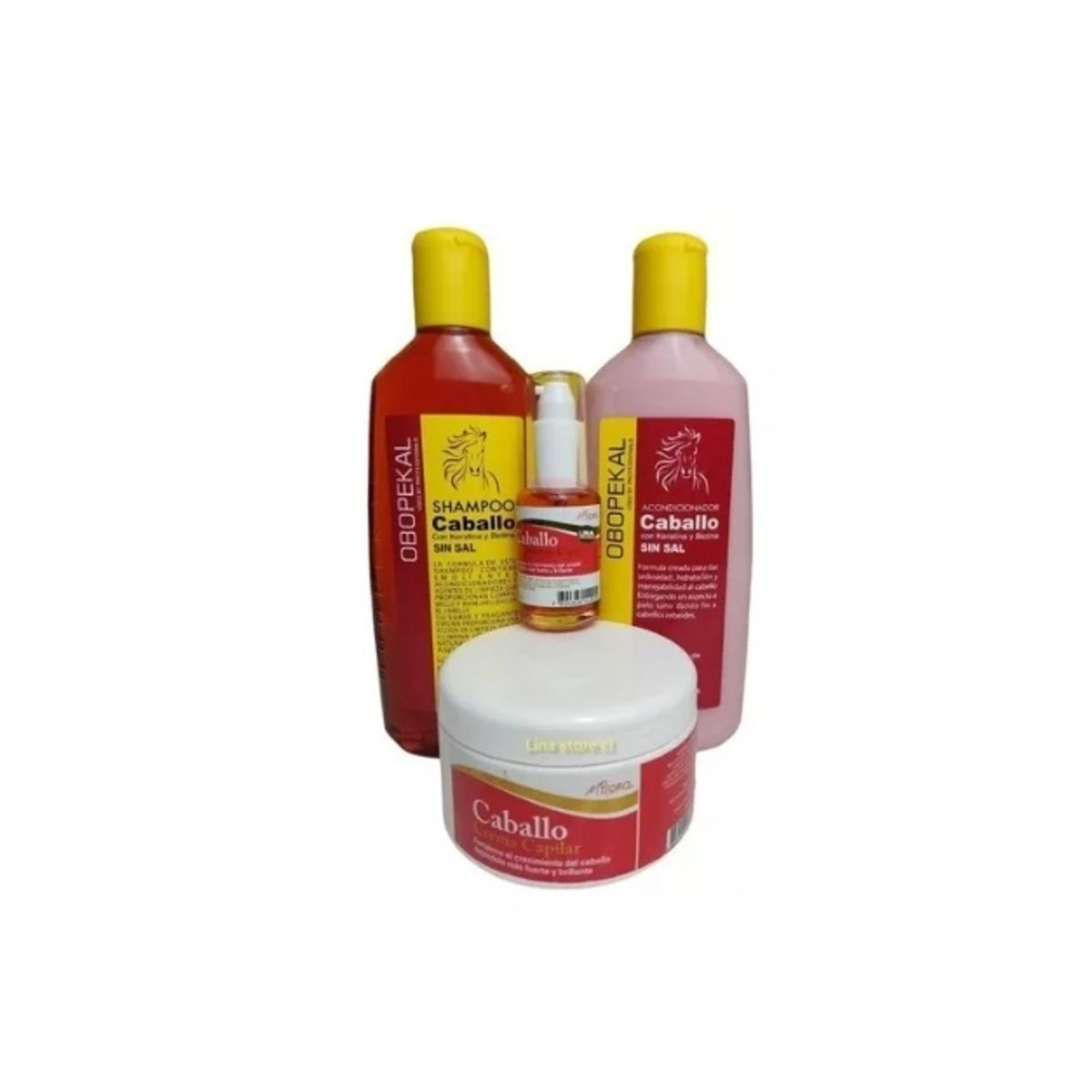 GENERICO - Pack De Shampoo+ Acondicionador + Aceite +crema Cola Caballo