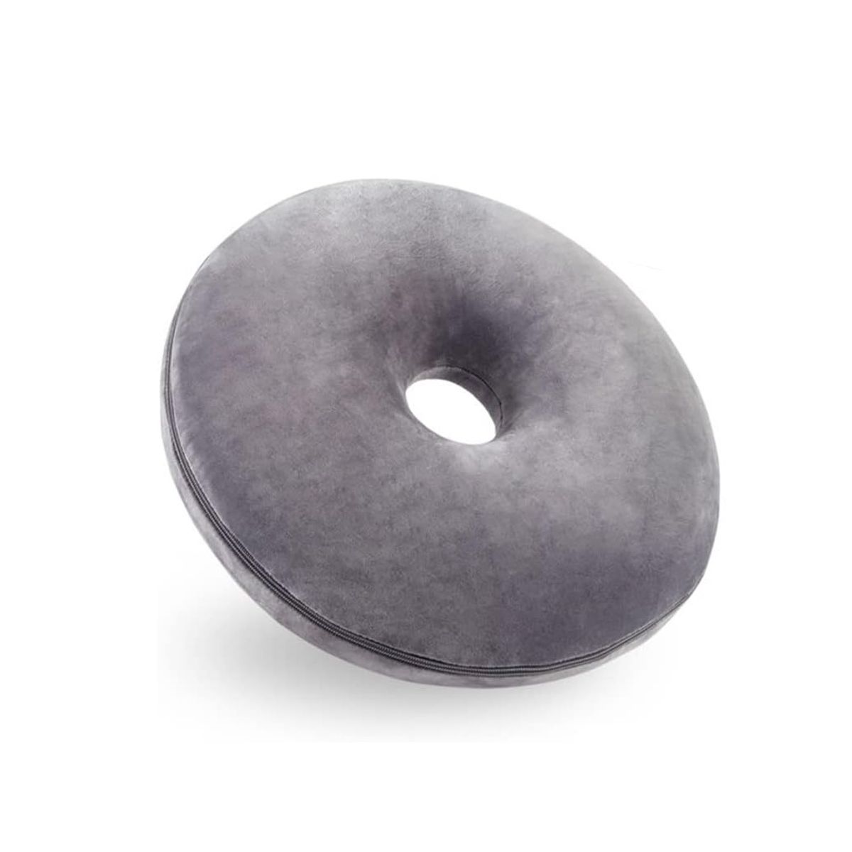 GENERICO - Cojín Picaron Redondo Viscoelástico Funda Lavable Color Gris