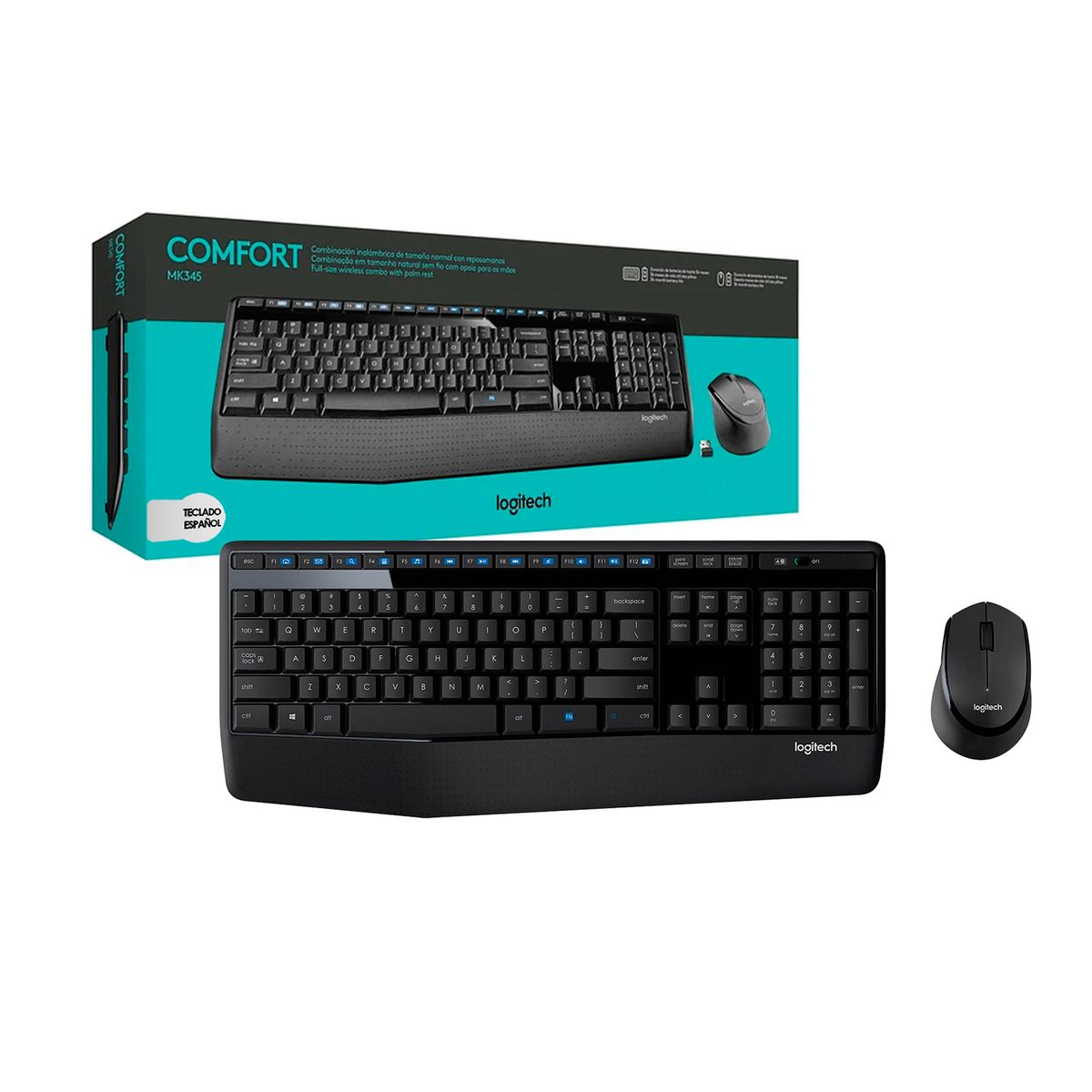 LOGITECH - Kit Teclado y Mouse Inalambrico Logitech MK345 RF USB 2.4GHz
