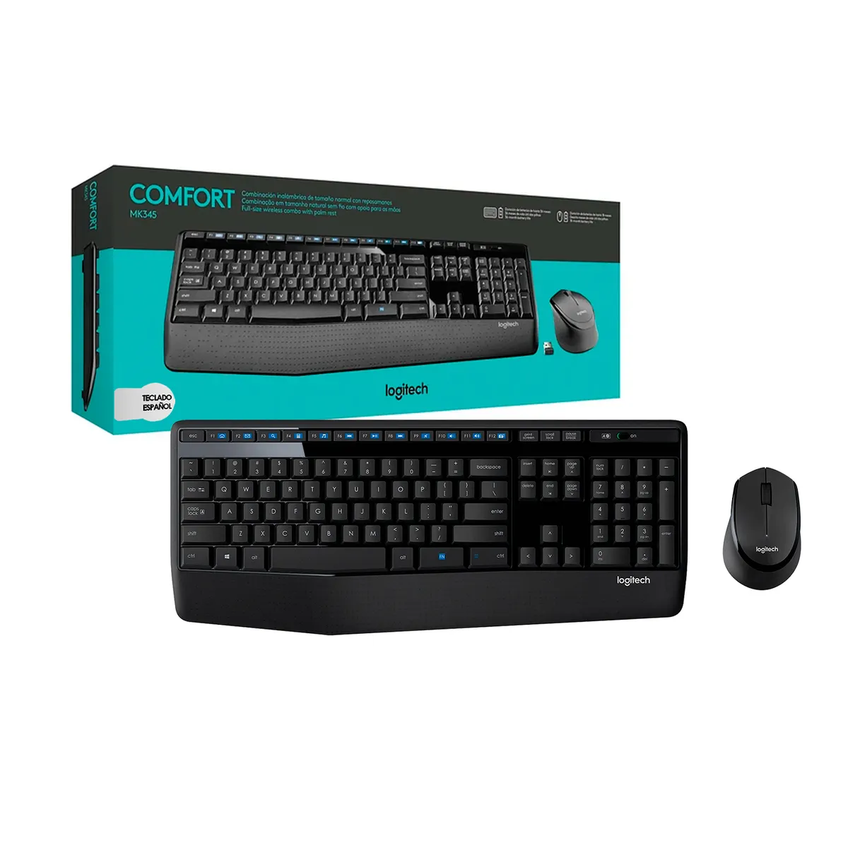 LOGITECH - Kit Teclado y Mouse Inalambrico Logitech MK345 RF USB 2.4GHz