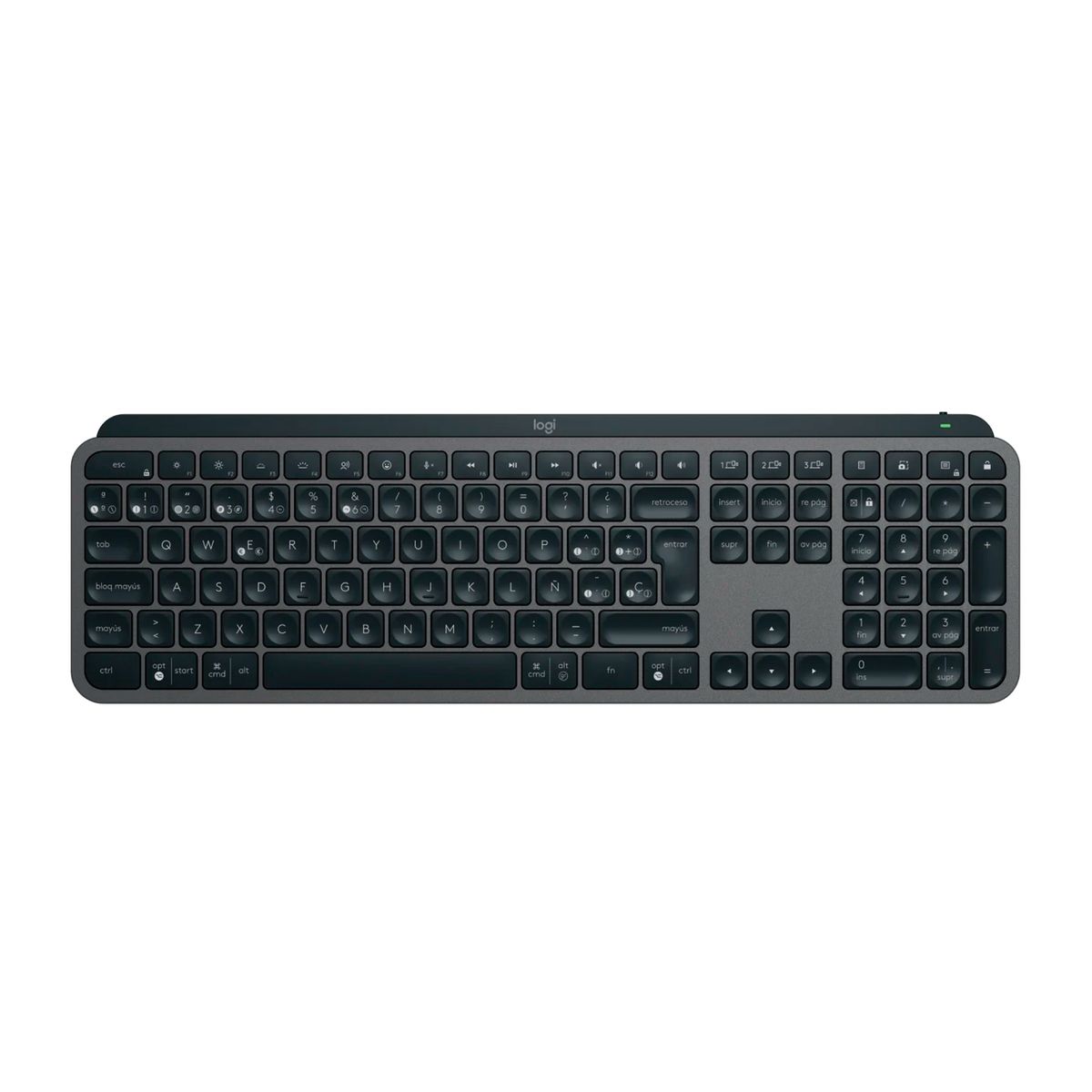 LOGITECH - Teclado Inalambrico Logitech MX Keys S Recargable USB-C a A