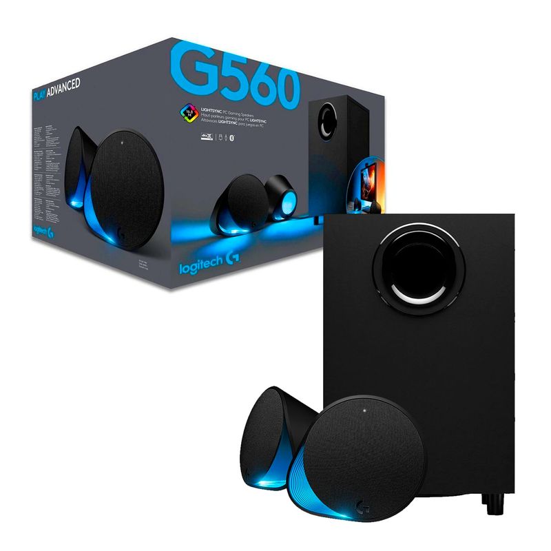 LOGITECH - Parlantes y Subwoofer Logitech G560 Lightsync PC Gaming 2.1
