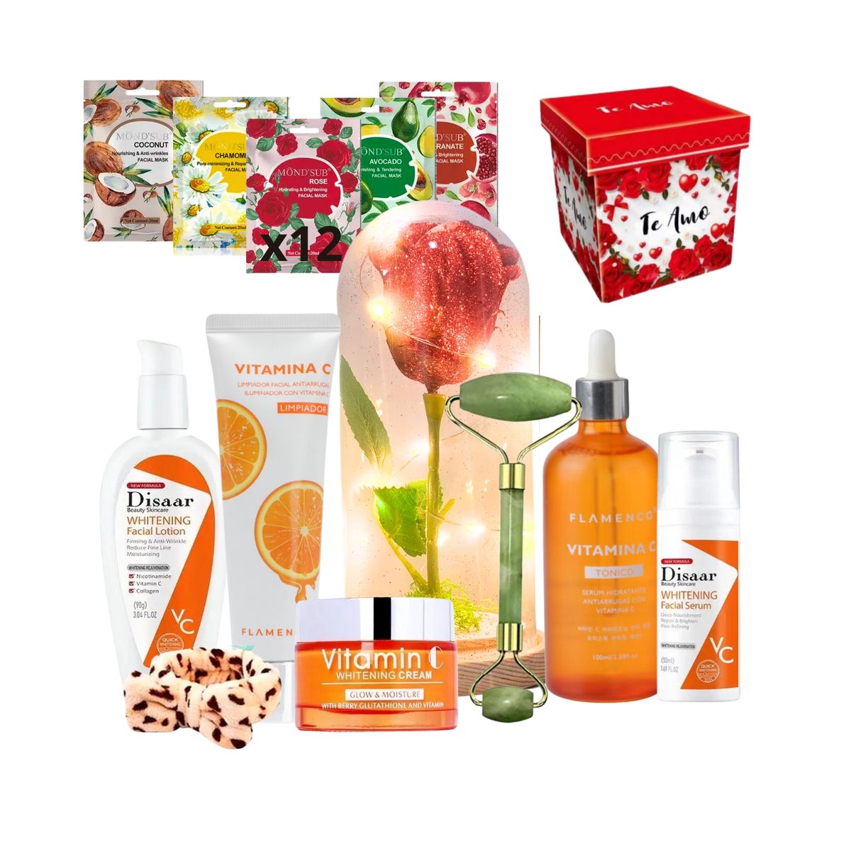 FLAMENCO - Pack Vitamina C Cuidado Facial  Rodillo Masajeador Regalo