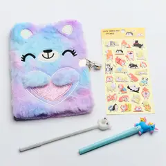 GENERICO - Agenda Kute Kawaii de felpa con Candado