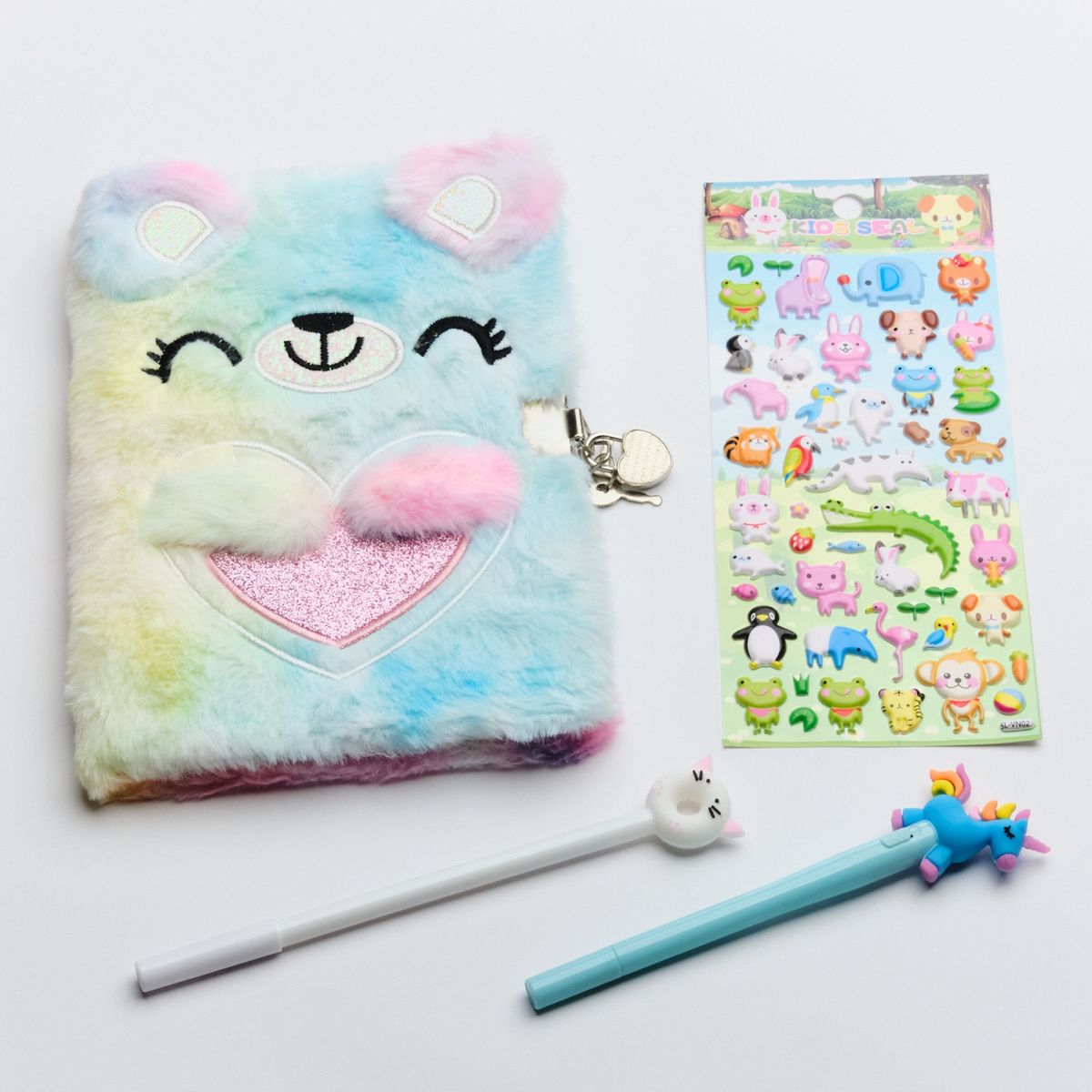 GENERICO - Agenda Kute Kawaii de felpa con Candado