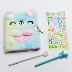 GENERICO - Agenda Kute Kawaii de felpa con Candado