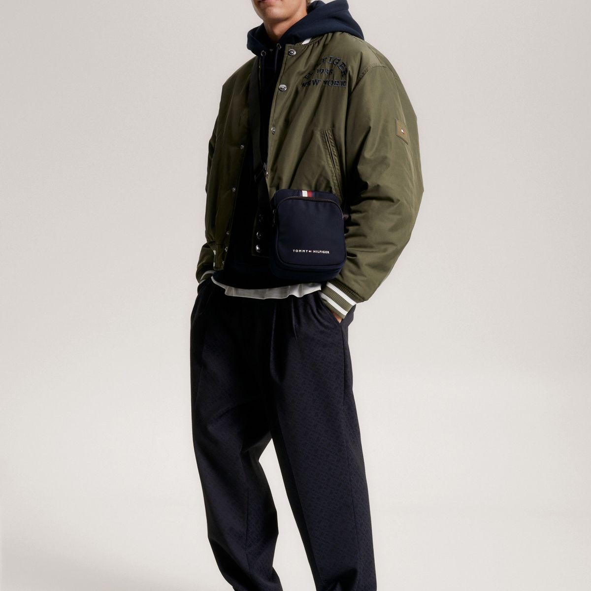 TOMMY HILFIGER - Bolso Reporter Stripe Azul Tommy Hilfiger